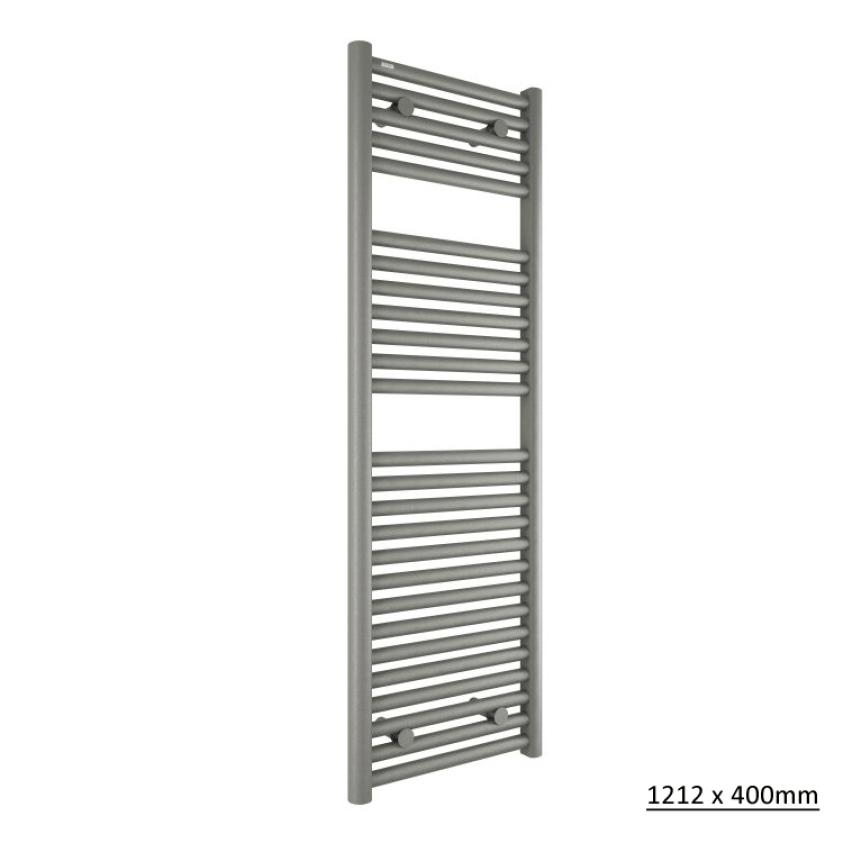 Tissino Ladder Rails 1212 x 500 / Central Heating Tissino Hugo2 Designer Towel Radiator in Lusso Grey