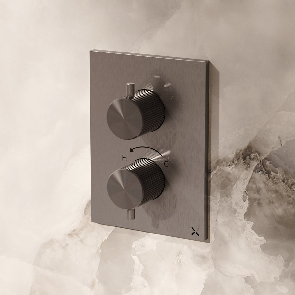 Crosswater Concealed Shower Valve Crosswater 3ONE6 Lever Crossbox 1 Outlet Trimset in Stainless Steel