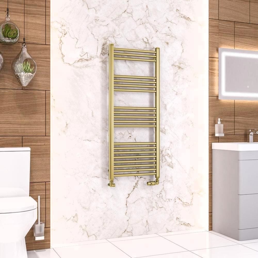 Eastbrook Wendover Straight Heated Towel Rail in Brushed Brass