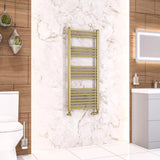 Eastbrook Wendover Straight Heated Towel Rail in Brushed Brass