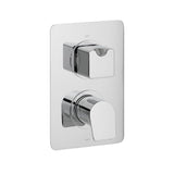 Vado Concealed Shower Valve Vado DX Photon 2 Outlet, 2 Handle Vertical Concealed Thermostatic Shower Valve in Chrome