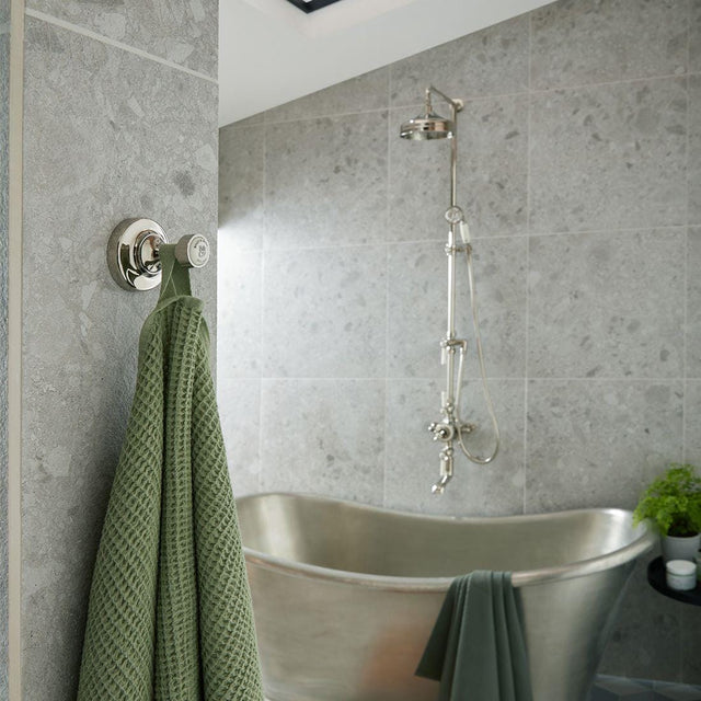 Vado Robe Hook Bright Nickel Booth & Co. Axbridge Robe Hook