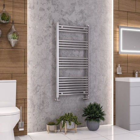 Eastbrook Ladder Rail Eastbrook Wendover Straight Vertical Heated Towel Rail - 1200 x 600mm - Chrome