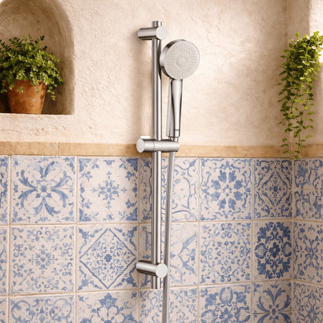 Roca Shower Riser Rail Roca Stella Single Function Shower Handset and Slide Rail Kit Including Hose