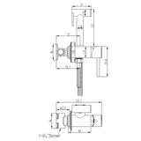 Saneux Douche Saneux Cos Douche Kit with Handset and Holder