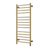 Reina Designer Towel Radiator 1200 x 500mm / Brushed Brass Reina Arnage Dry Electric Designer Towel Radiator