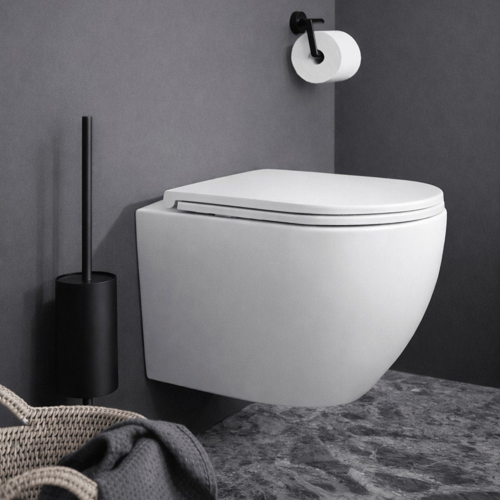JTP Wall Hung Toilet White JTP Wortex Wall Hung Rimless Toilet with Toilet Seat and Tornado Flush