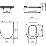 Ideal Standard Toilet Seat Ideal Standard i.life O Slimline Sandwich Soft Close, Quick Release Toilet Seat