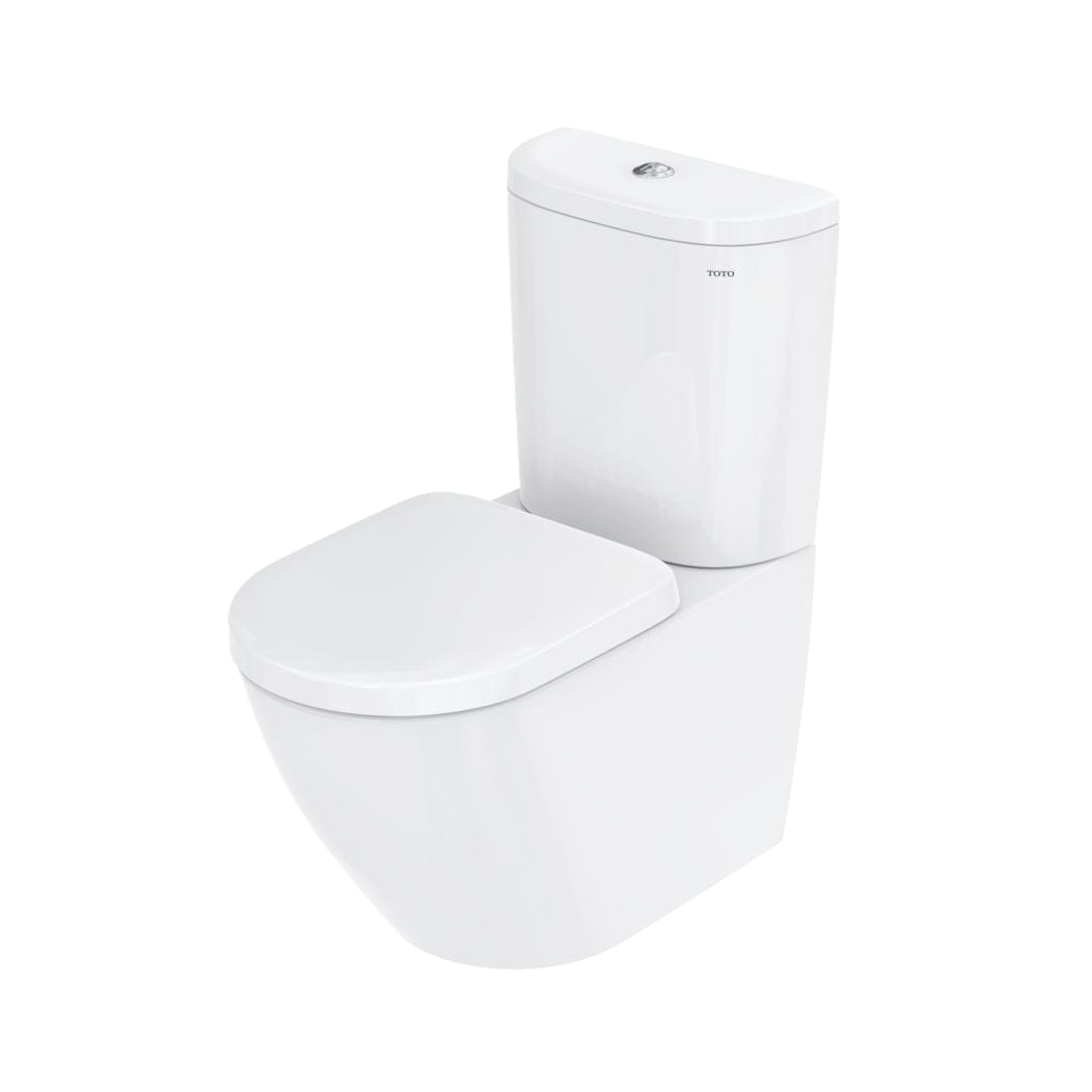 TOTO Close Coupled Toilet TOTO NC Close Coupled Rimless Toilet with Tornado Flush and Soft Close Seat