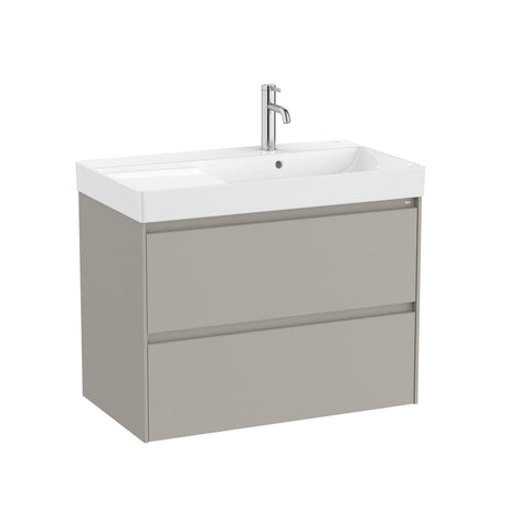 Roca Ona 800mm Wall Mounted Two Drawer Vanity Unit with Basin