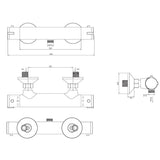 Crosswater Exposed Shower Valve Crosswater Kai Exposed Thermostatic Shower Valve in Chrome