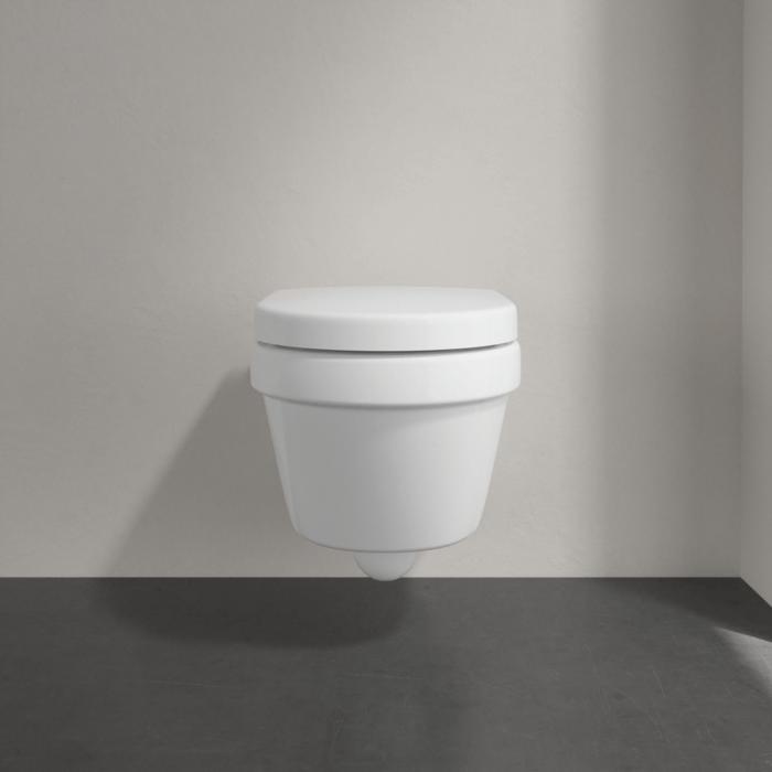 Villeroy & Boch Wall Hung Toilet Villeroy & Boch Architectura Compact Wall Hung Rimless DirectFlush Toilet with Soft Close Seat