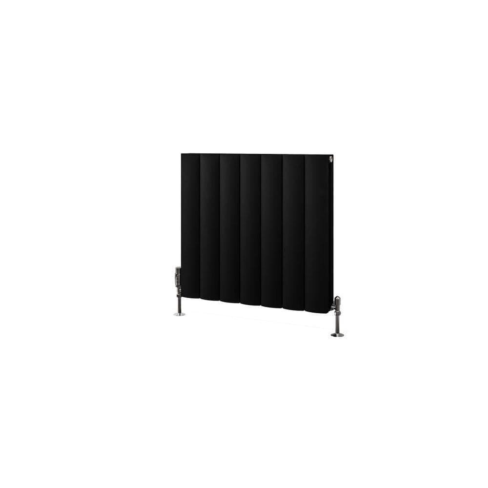 Eastbrook Panel Radiator Eastbrook Guardia Straight Horizontal Aluminium in Matt Black