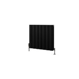 Eastbrook Panel Radiator Eastbrook Guardia Straight Horizontal Aluminium in Matt Black