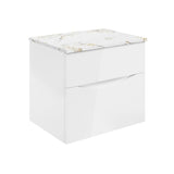 Crosswater Wall Mounted Vanity Unit Crosswater Glide II Wall Mounted Two Drawer Vanity Unit with Worktop