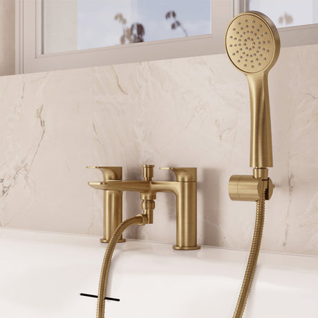 Crosswater Bath Shower Mixer Brushed Brass Crosswater Fuse Bath Shower Mixer