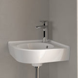 Villeroy & Boch Cloakroom Basin Villeroy & Boch O.novo 400mm Corner Cloakroom Basin in White Alpin