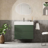 Crosswater Wall Mounted Vanity Unit Crosswater Avenue 800mm Two Drawer Wall Mounted Vanity Unit with Basin