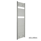 Tissino Ladder Rails 1652 x 400 / Central Heating Tissino Hugo2 Designer Towel Radiator in Chrome