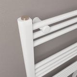 Eastbrook Ladder Rail Eastbrook Wendover Straight Vertical Heated Towel Rail - 1000 x 600mm - Gloss White