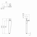 Crosswater Furniture Accessory Crosswater Canvass Pair of Furniture Legs