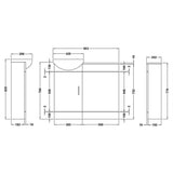 Aquarius Bathrooms Cloakroom Vanity Unit Aquarius Canberra 900mm Compact Cloakroom Vanity Unit with 1 Tap Hole Basin and Back to Wall WC Unit Combination