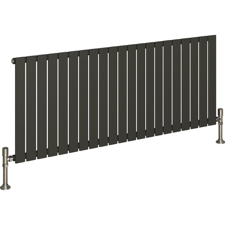 Aquarius Bathrooms Panel Radiator 600 x1470mm / Anthracite Aquarius Flat Panel Single Horizontal Radiator