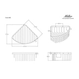 Miller Basket Miller Signature Corner Wire Shower Basket