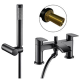 Aquarius Bath Shower Mixer Matt Black Aquarius Arc Bath Shower Mixer Tap with Shower Kit