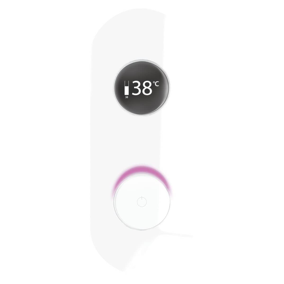 TED Concealed Shower Valve Matt White TED Togo 2/3 Outlet Concealed Digital Shower Valve with Oval Plate