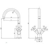 Crosswater Mono Basin Tap Crosswater MPRO Crosshead Monobloc Basin Mixer Tap