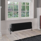 Eastbrook Rivassa Traditional 4 Column Radiator in Matt Black