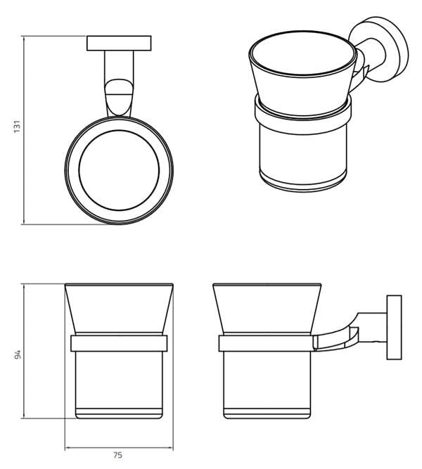Miller Tumbler Holder Miller Bond Wall Mounted Tumbler and Holder