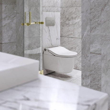 Toto Smart Toilet Toto RW Wall Hung Rimless Washlet® Smart Toilet Complete Auto Flush Pack