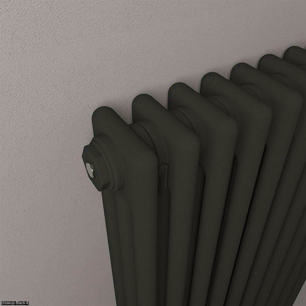 Eastbrook Rivassa Traditional 3 Column Radiator in Matt Black