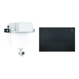 Crosswater Concealed Cistern MPRO Steel Plate in Matt Black Crosswater Dual Flush Concealed Cistern Set with Flush Plate - 414 x 143 x 387mm