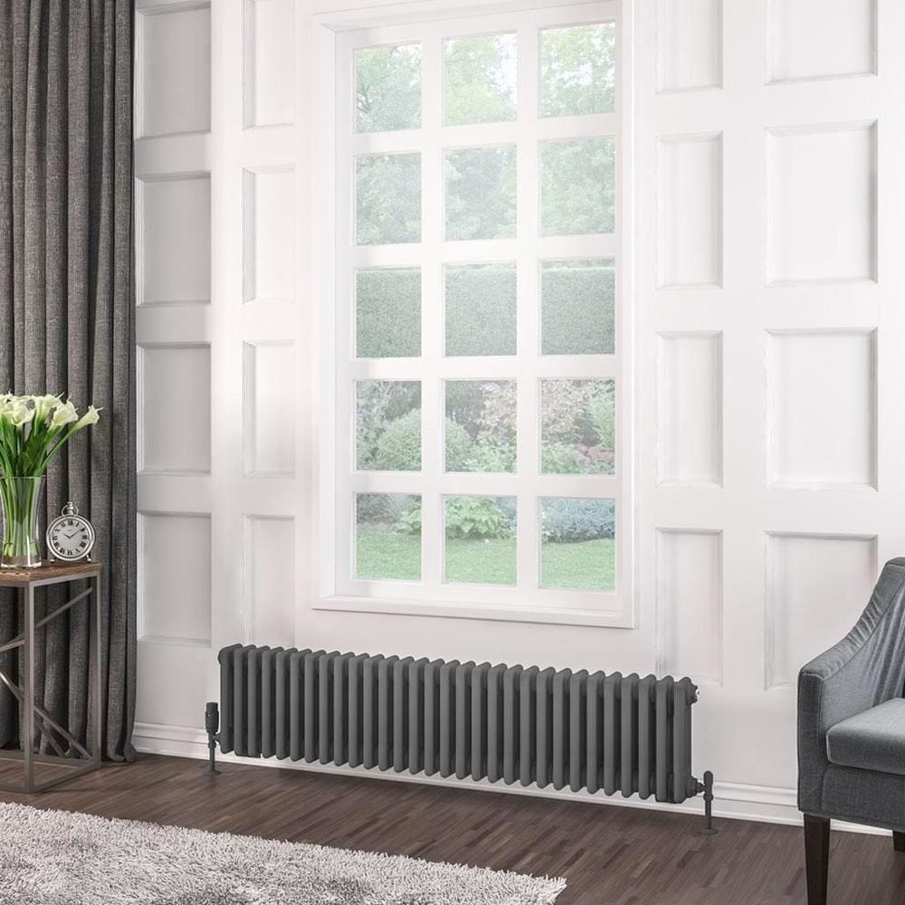 Eastbrook Rivassa Traditional 3 Column Radiator in Matt Anthracite