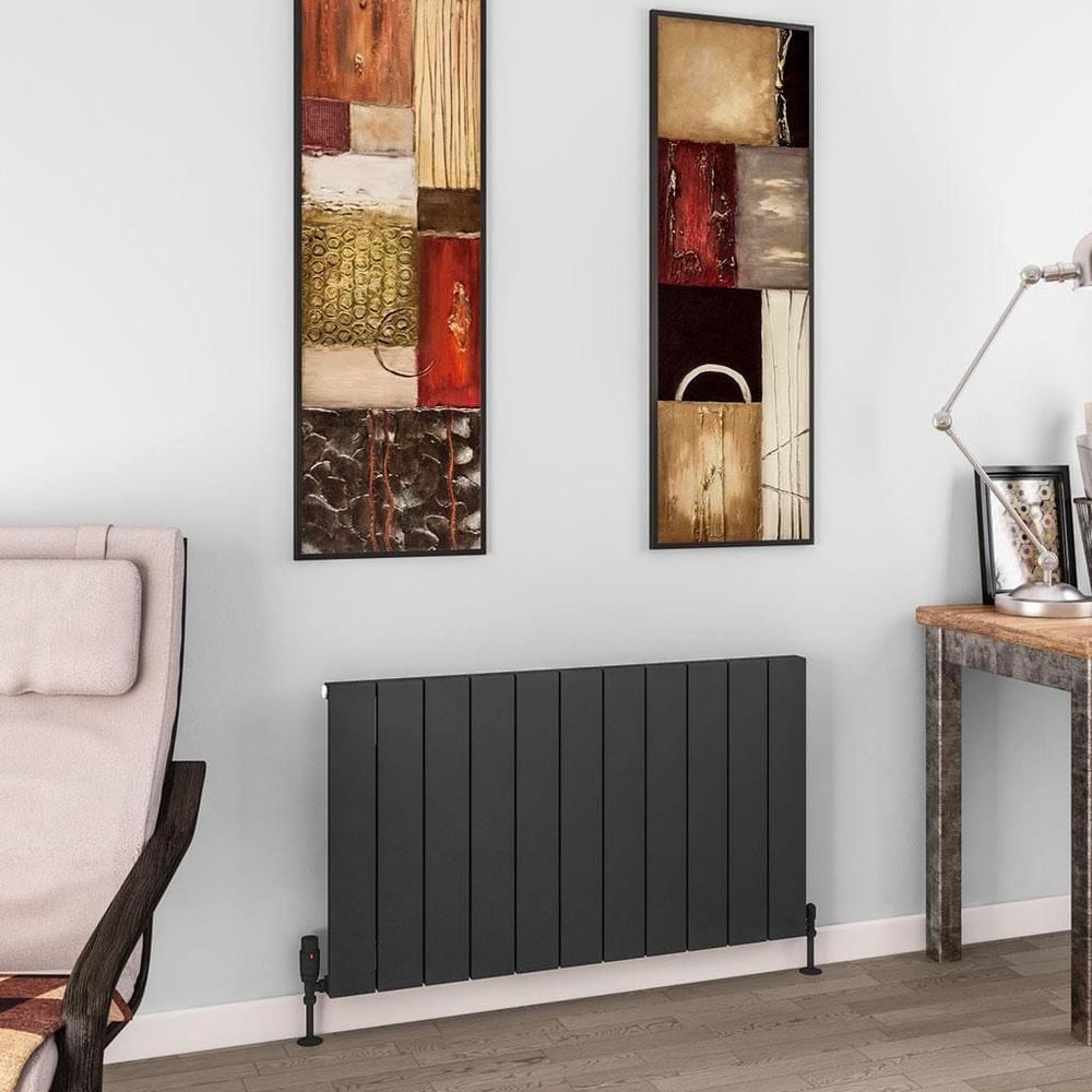 Eastbrook Panel Radiator 600 x 1040 / Central Heating Eastbrook Charlton Horizontal Aluminium Designer Radiator in Matt Anthracite