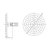 Crosswater Fixed Shower Head Crosswater MPRO 200mm Round Fixed Shower Head
