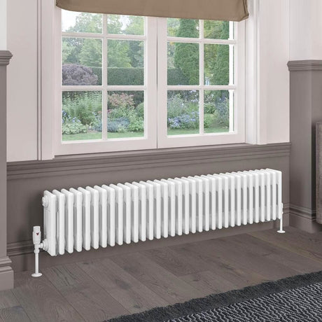 Eastbrook Rivassa Traditional 4 Column Radiator in Gloss White