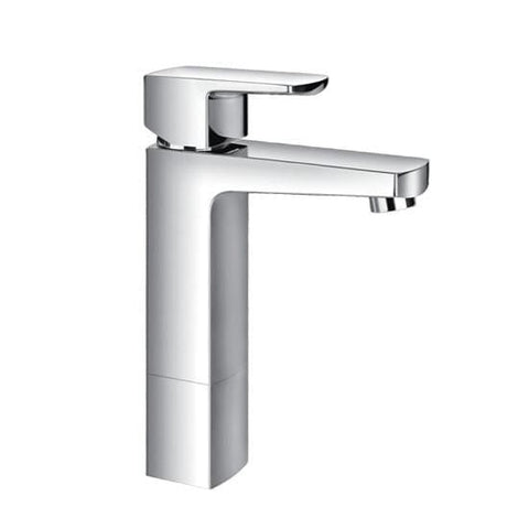 Flova Mono Basin Tap Flova Dekka 230mm Mono Basin Mixer Tap with Clicker Waste in Diamond Chrome