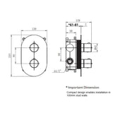 Roca Concealed Shower Set Roca Splash-T Thermostatic Concealed Shower Valve with Shower Handset and Slide Rail Set