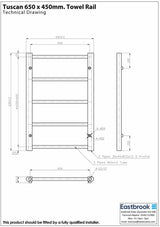 Eastbrook Ladder Rail Eastbrook Tuscan Round Heated Towel Rail in Chrome