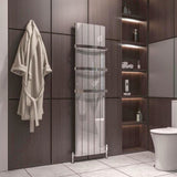 Eastbrook Panel Radiator 1800 x 470 / Electric Only Eastbrook Peretti Straight Vertical Aluminium Radiator in Polished Aluminium