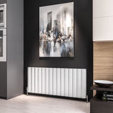 Eastbrook Panel Radiator 600 x 1420 / Central Heating Eastbrook Guardia Straight Horizontal Aluminium in Matt White