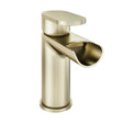 Aquarius Mono Basin Tap Brushed Brass Aquarius Horseshoe Waterfall Mono Basin Mixer Tap with Waste