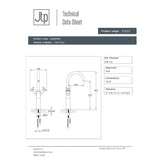JTP Tall Basin Tap JTP Solex Deck Mounted Tall Swivel Spout Basin Mixer Tap in Matt Black