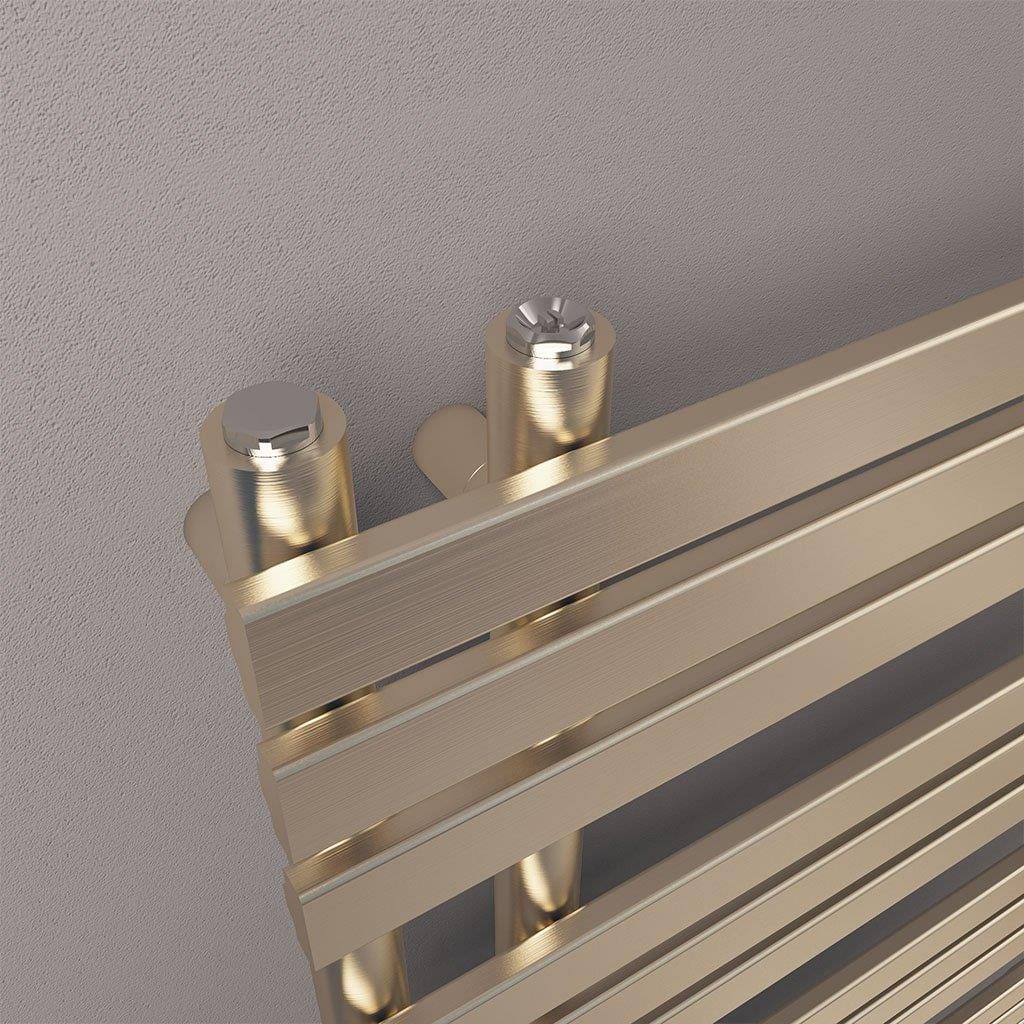 Eastbrook Designer Towel Radiator Eastbrook Leonardo Straight Vertical Heated Towel Rail in Brushed Brass
