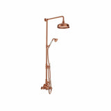 Vado Exposed Shower Set Brushed Bronze/Crackled White Booth & Co. Axbridge Exposed 2 Outlet Shower Set with Fixed Shower Head and Handset