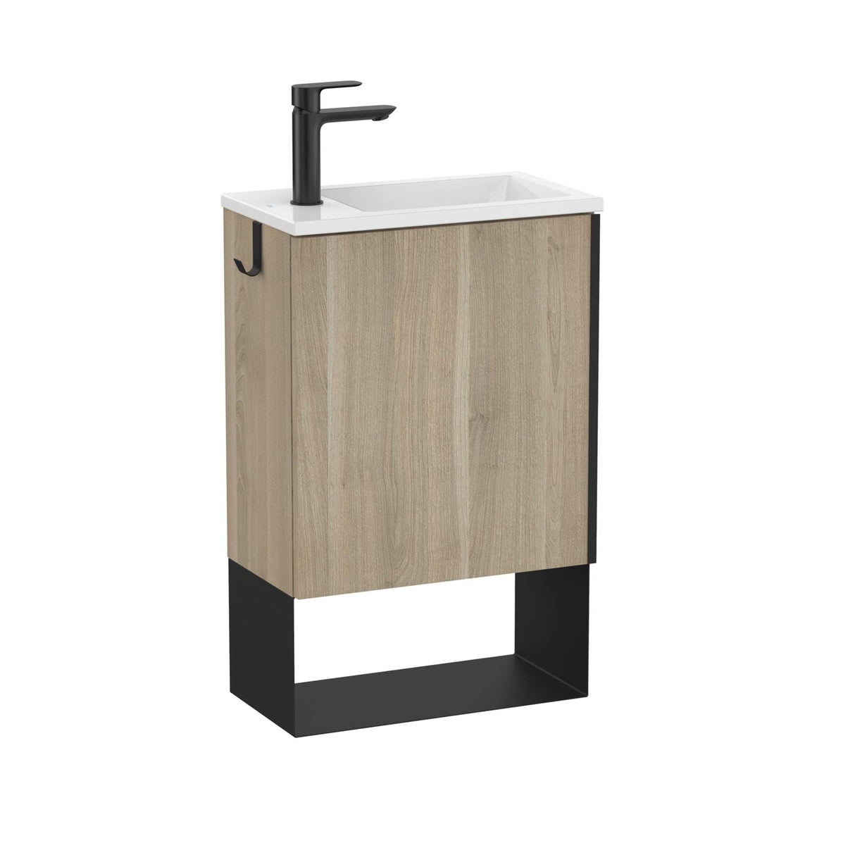 Roca Cloakroom Vanity Unit Birch Roca Mini Pro 450mm Wall Mounted Cloakroom Vanity Unit with Basin